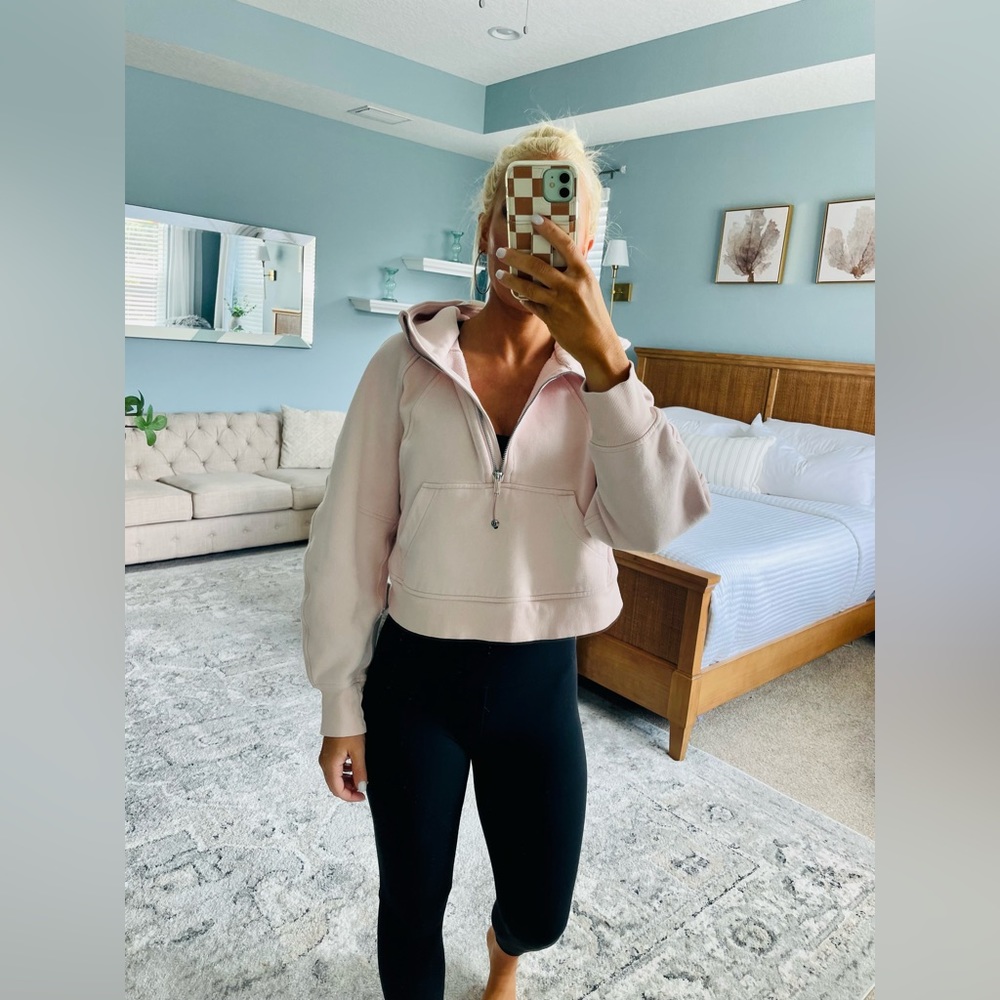 Lululemon scuba oversize half zip hoodie xs/s baby pink